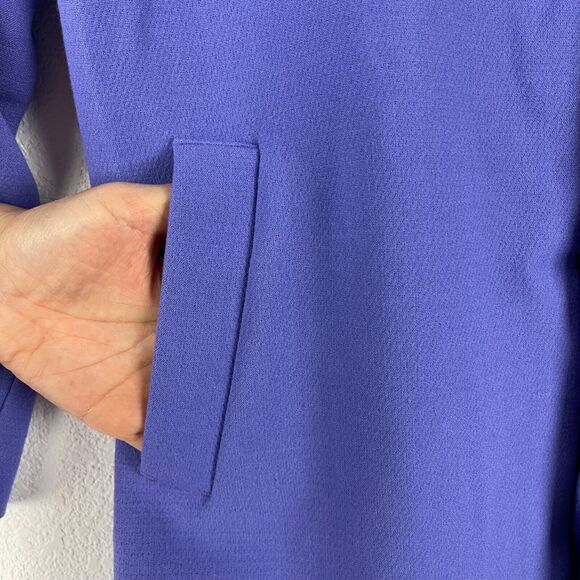 Patty Kim Kelly Jacket Womens Small Periwinkle Flutter Sleeve Open Front Classic - Picture 8 of 14